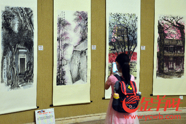 到广州艺博院看广府味儿童画展览