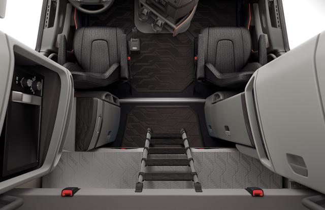 空调、冰箱、微波炉全都有,卧铺106cm宽, <wbr>沃尔沃长头卡车VNL介绍