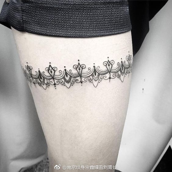 南京纹身##纹身##纹身原创手稿##蕾丝边##蕾丝#zx tattoo|蕾丝纹身