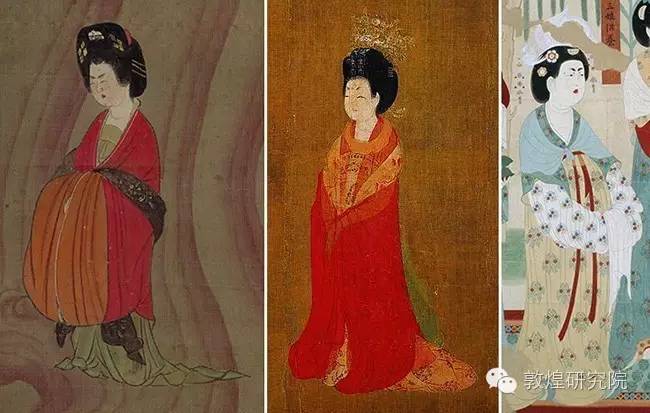 引路菩萨局部、簪花仕女、莫高窟第130窟供养人