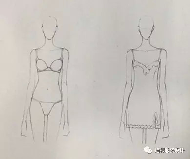 时装画中服装款式及局部造型