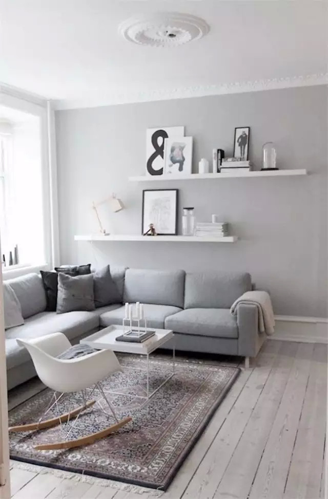 如果你实在不喜欢家中有太多颜色,灰色的搭配绝对适合你,可以通过不