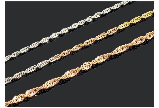 项链常见款式大集合(史上最全) 水波纹链