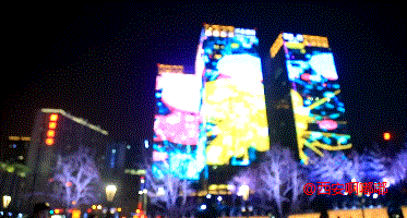 西安高新区 街心3d光影秀 聚焦全城目光