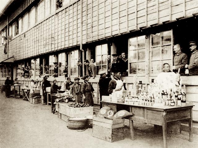 旧影专辑:一战青岛战役后的德国战俘生活 wbr1914年