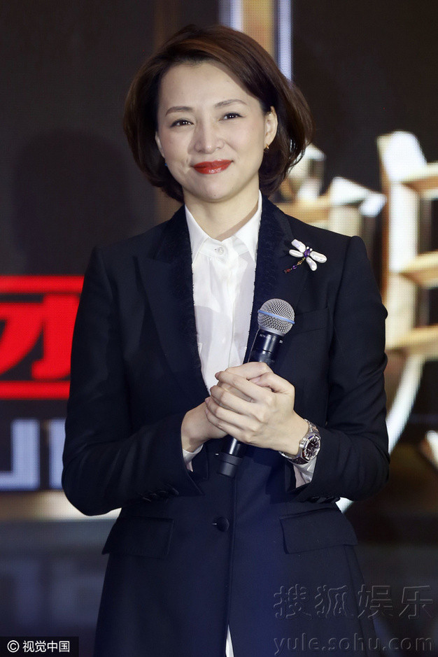 43岁董卿唇红齿白气色好 干练西装甜笑动人