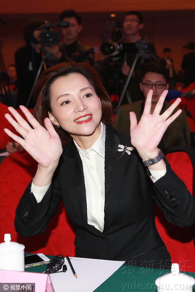 43岁董卿唇红齿白气色好 干练西装甜笑动人