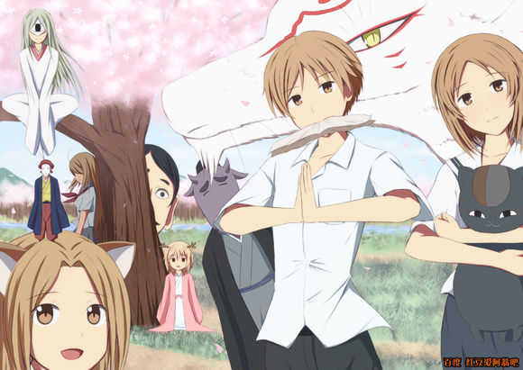 夏目贵志从外祖母夏目玲子的遗物中得到了那些契约书所做成的"友人帐"