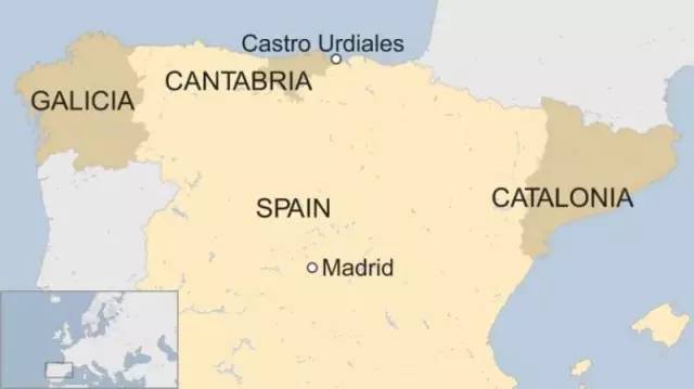 小鎮Castro Urdiales地理位置。 來源：BBC