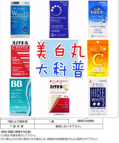 日本美白丸绝对科普贴 顺便说说自己吃过的十多种