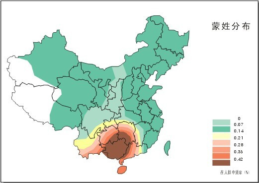 秦则是河南——广西的二元态势:preview侯姓:preview东北有很多姜姓