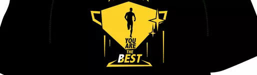 胸口依旧是熟悉的“YOU ARE the BEST”的Slogan，而今年的奖杯变成了金杯，更大更耀眼！