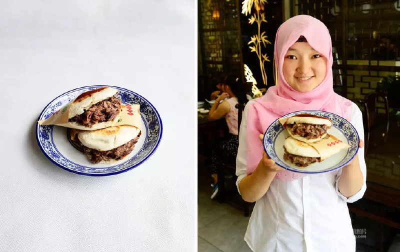 陕西·西安传统清真小吃牛肉夹馍宁夏·银川清真美食香囊羊肉新疆