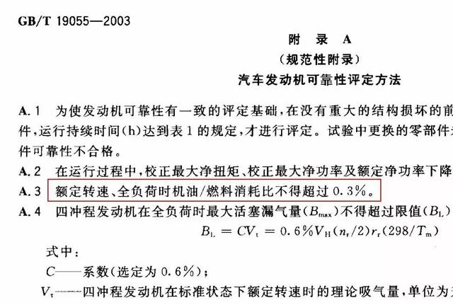 国标 GBT19055-2003，汽车发动机可靠性评定方法