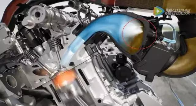 红圈标示为水雾喷射