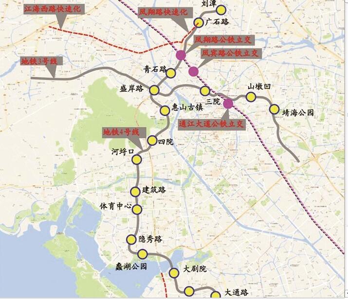 无锡地铁4号线线路图图片