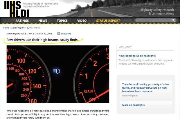 为何美国人不爱用远光灯？